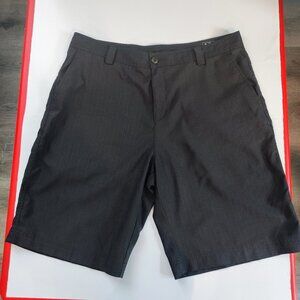 Adidas Climalite flat front golf shirt black checkered men's size 35